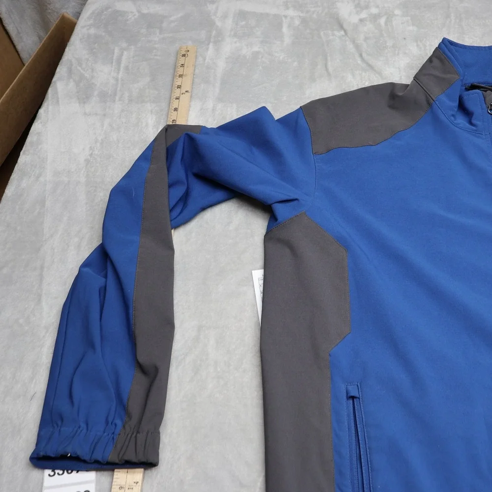 North Face Jacket Men XXL Blue Apex Softshell Rain Wind Full Zip Outdoor READ